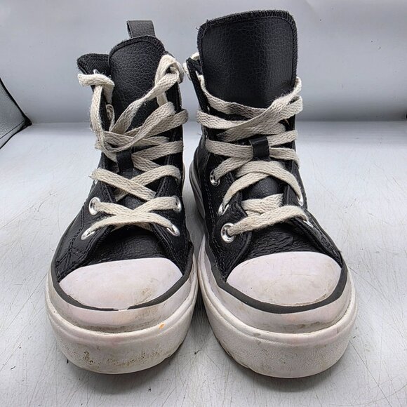 Converse Chuck Taylor All Star Lugged Lift Kids Size 1.5 Black White Shoes Zip - Picture 2 of 9